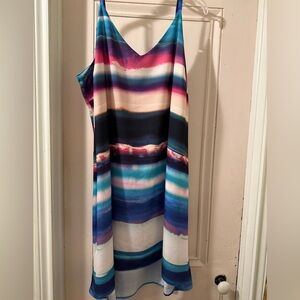 Rebels Blue and Pink Sundress Spaghetti Strap